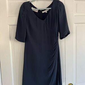 Carolina Herrera Classic Navy Blue Dress